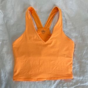 ALO REAL BRA TANK | L | NEON APRICOT